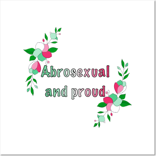 Abrosexual and proud floral design Posters and Art